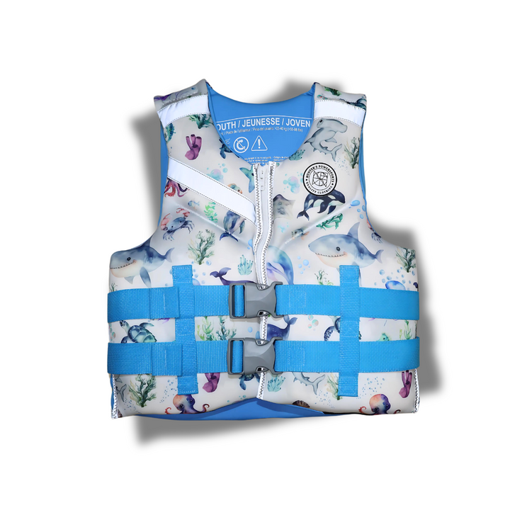 BOY'S GREY OCEAN YOUTHH REFLECTIVE LIFE VEST