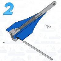 Fluke Anchor by Sandshark – Premium Anchor for Boats & Pontoons