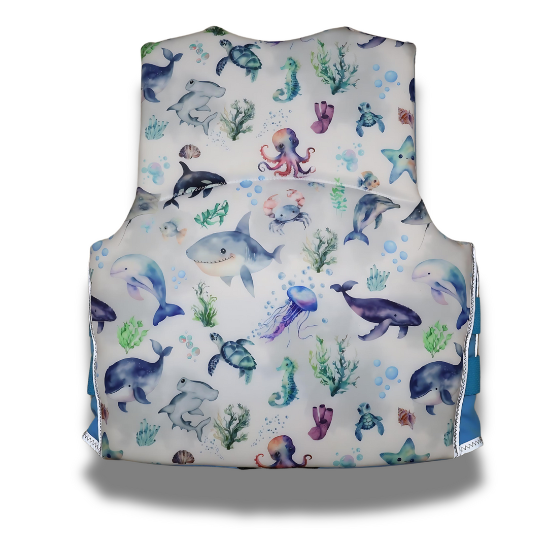 BOY'S GREY OCEAN YOUTHH REFLECTIVE LIFE VEST