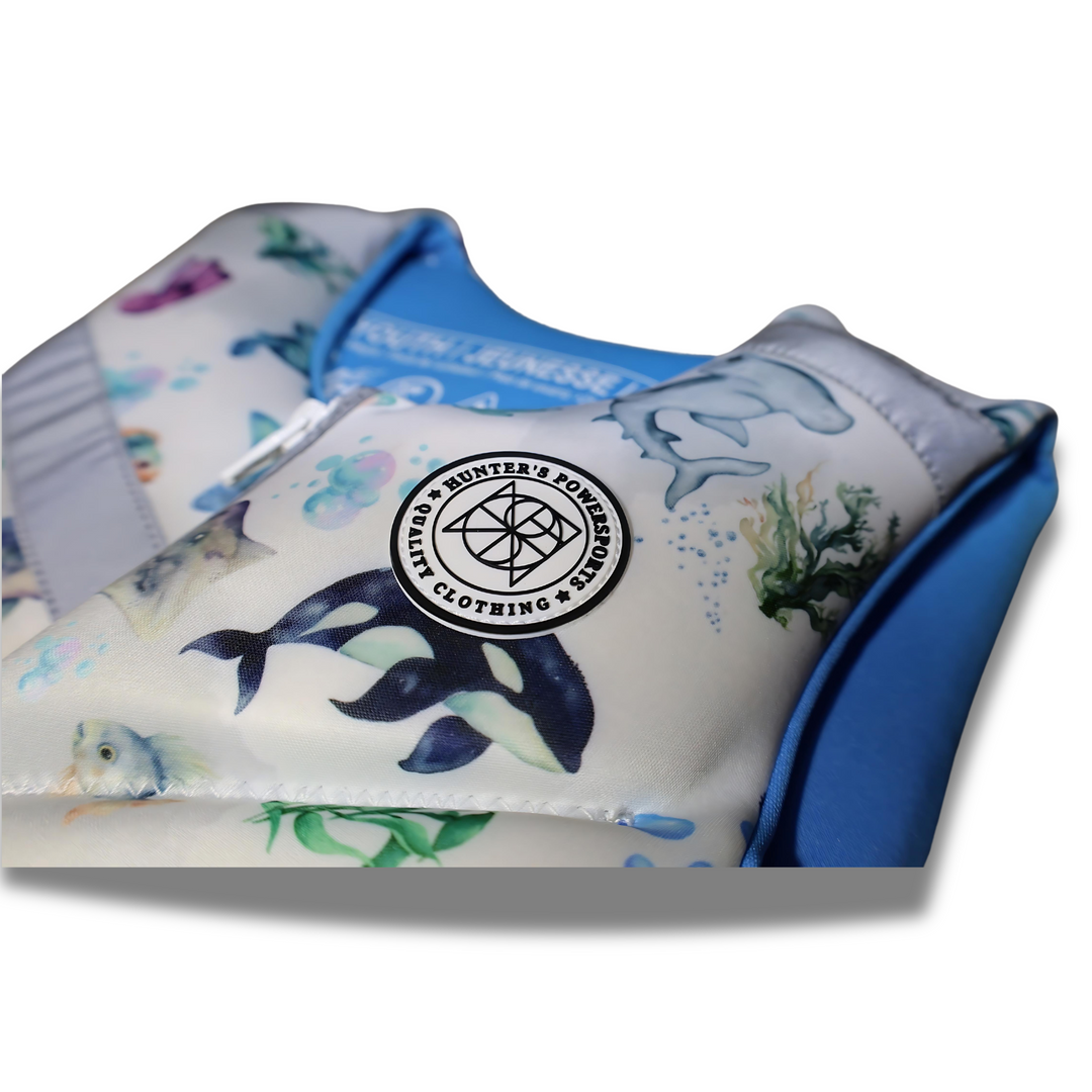 BOY'S GREY OCEAN YOUTHH REFLECTIVE LIFE VEST