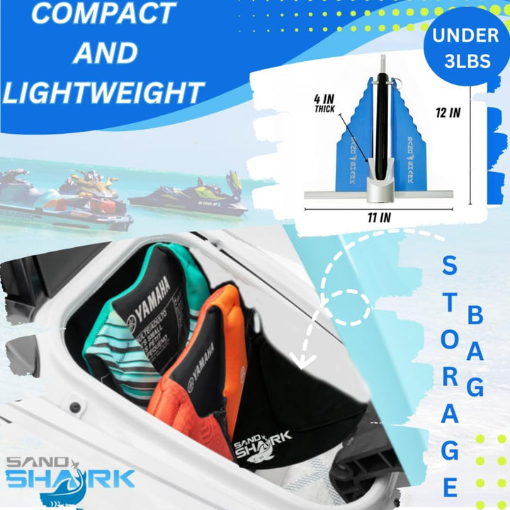 Mini Fluke Anchor by Sandshark – Compact, Powerful Anchor for Jet Skis, PWCs & Small Boats