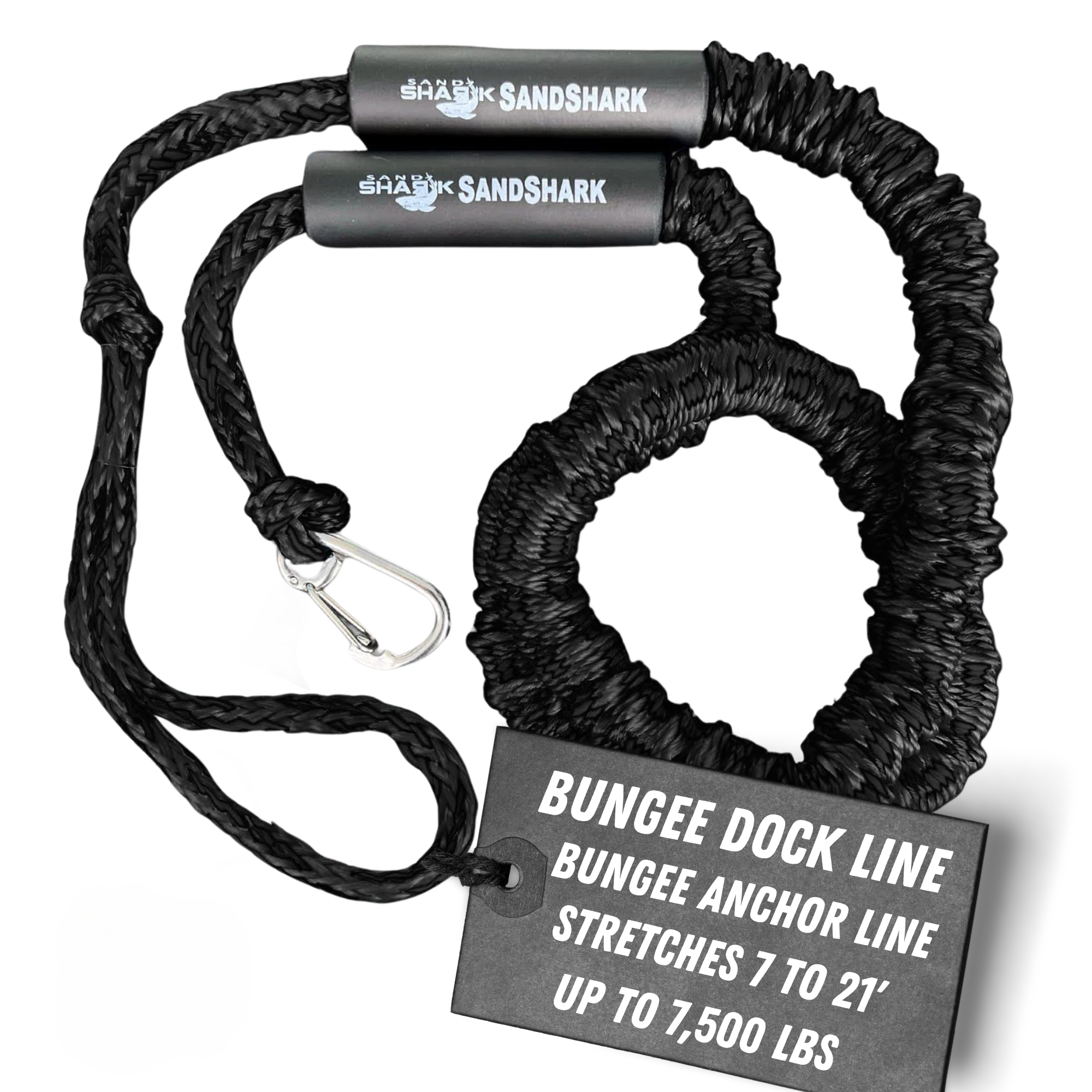 2-Pack Bungee Dock Lines (Green) - Stretches 4-5.3 Ft, Shock Absorbing For Boat, PWC, Jet Ski, Kayak, 2200lb Strength