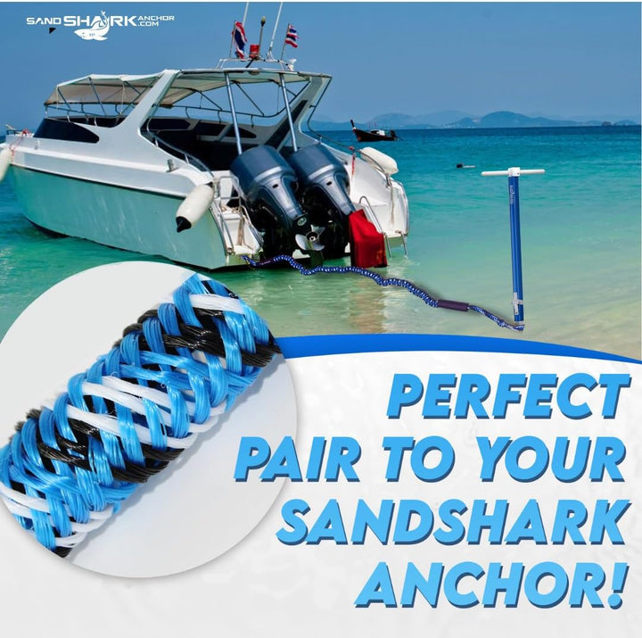 7-14ft Bungee Dock Line, Anchor Line, by Sandshark – Perfect Docking Solution for Boats & Jet Skis