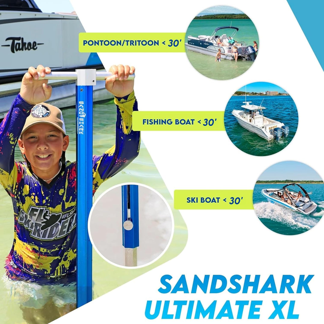 Ultimate XL Anchor by Sandshark – Heavy-Duty Anchor for Boats, Pontoons, Tritoons