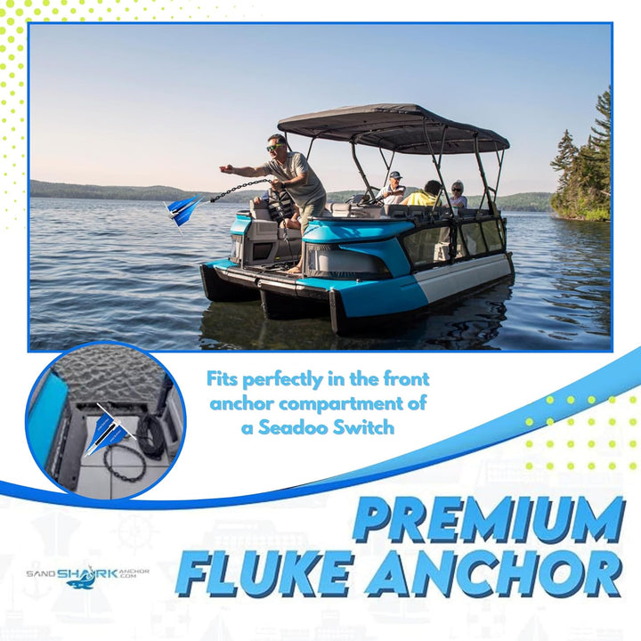 Fluke Anchor by Sandshark – Premium Anchor for Boats & Jet Skis