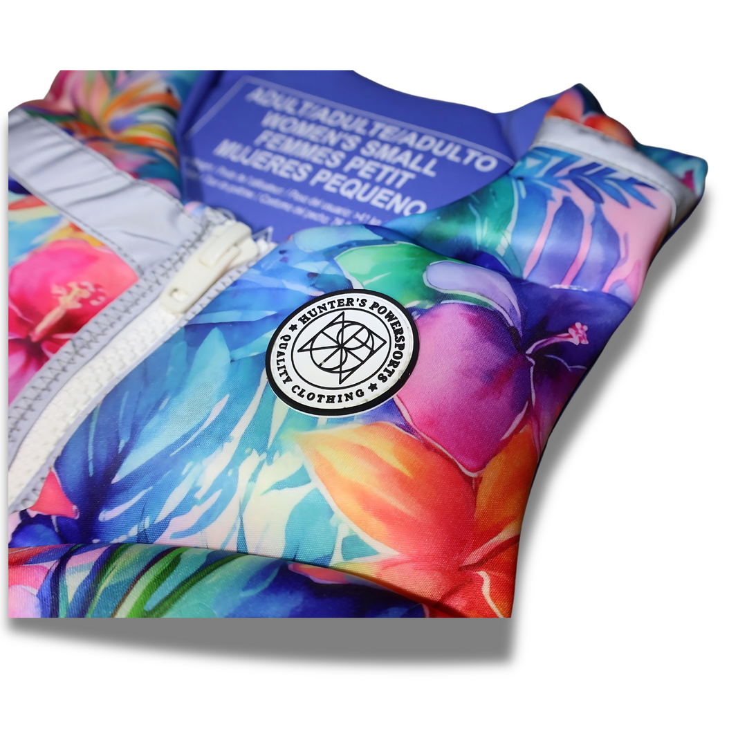 GIRL'S PURPLE TROPICAL TEEN TYPE III REFLECTIVE LIFE VEST