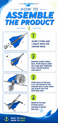 Fluke Anchor by Sandshark – Premium Anchor for Boats & Pontoons