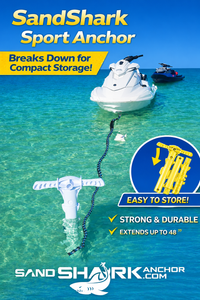 Sport Anchor - Shallow Water Anchor Pole for Boats and PWC. Easy Storage, High-Strength ABS (4' tall)