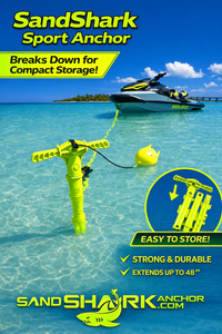 Sport Anchor - Shallow Water Anchor Pole for Boats and PWC. Easy Storage, High-Strength ABS (4' tall)