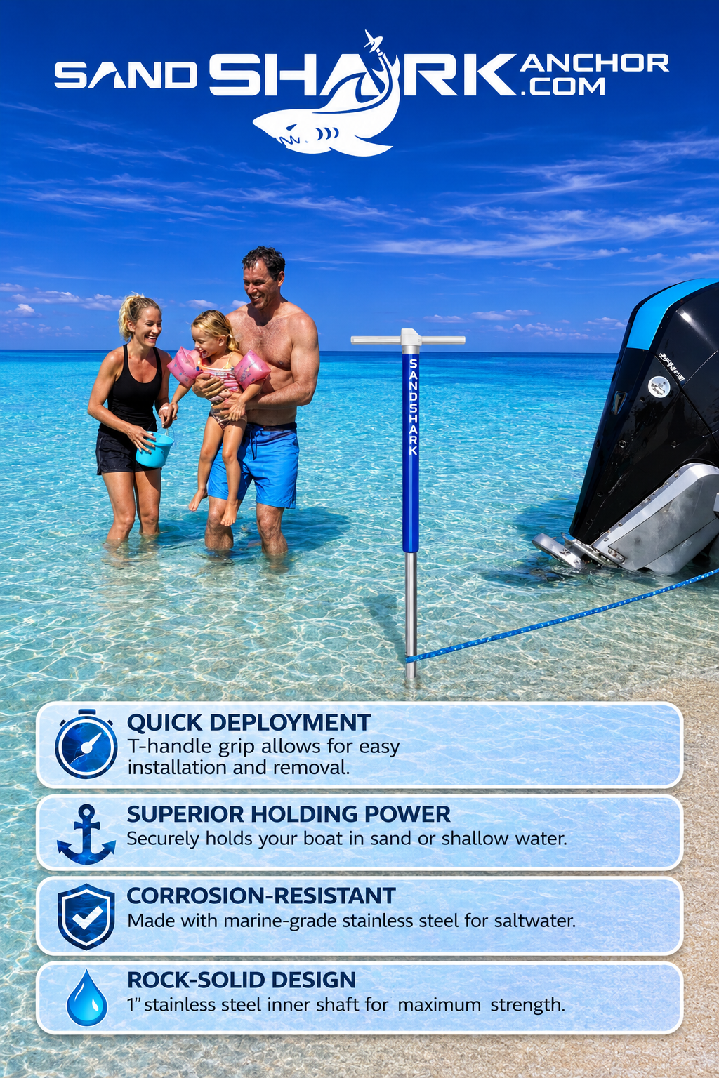 NEW for 2025 Ultimate XL 3.0  – Heavy-Duty Anchor for Boats, Pontoons, Tritoons