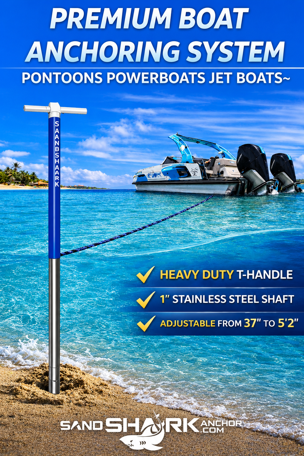 NEW for 2025 Ultimate XL 3.0  – Heavy-Duty Anchor for Boats, Pontoons, Tritoons