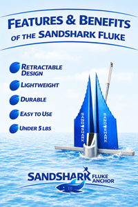 Fluke Anchor by Sandshark – Premium Anchor for Boats & Pontoons