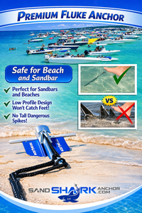 Fluke Anchor by Sandshark – Premium Anchor for Boats & Pontoons