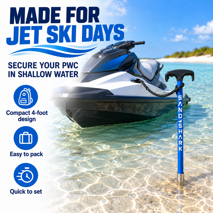 4 FT SandSpear Shallow Water Stick In Sand Anchor By SandShark