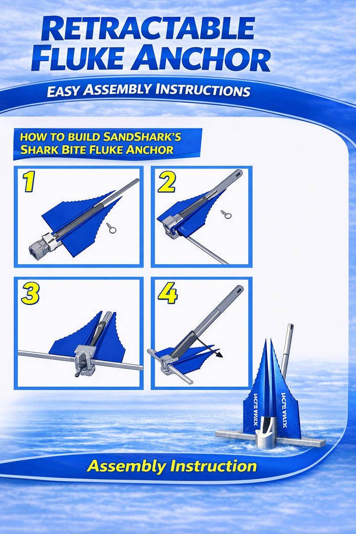 Fluke Anchor by Sandshark – Premium Anchor for Boats & Pontoons
