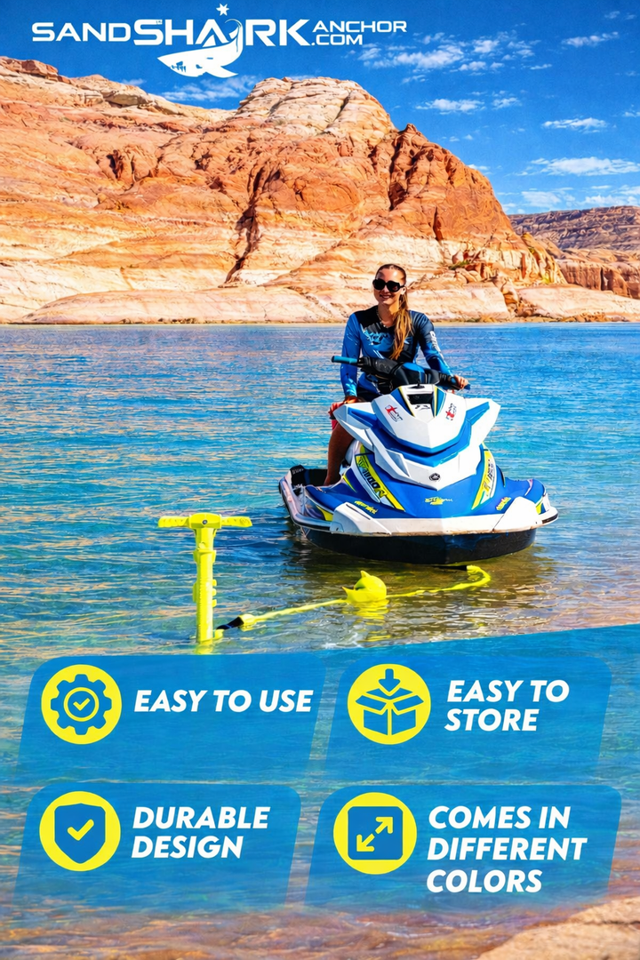 Sport Anchor - Shallow Water Anchor Pole for Boats and PWC. Easy Storage, High-Strength ABS (4' tall)