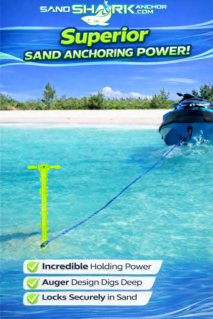 Sport Anchor - Shallow Water Anchor Pole for Boats and PWC. Easy Storage, High-Strength ABS (4' tall)