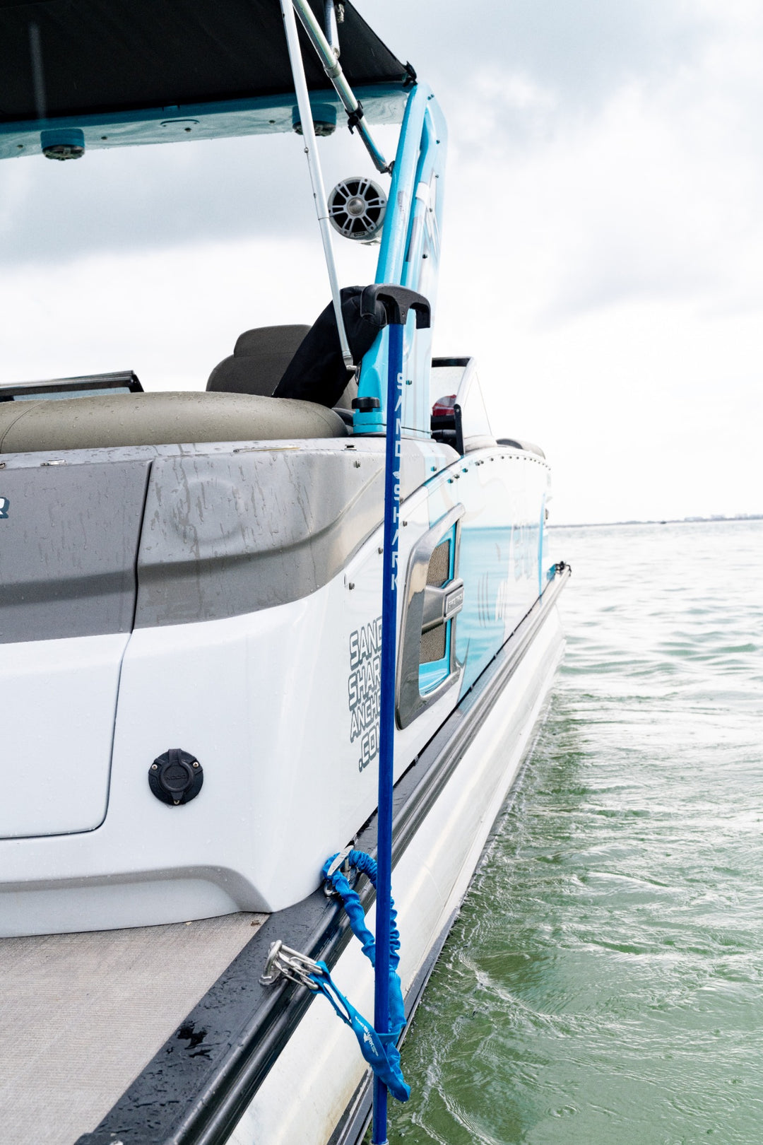 SandShark SandSpear Spike Anchor Shallow Water Anchor Pole – 2-Piece Sandbar Boat Anchor
