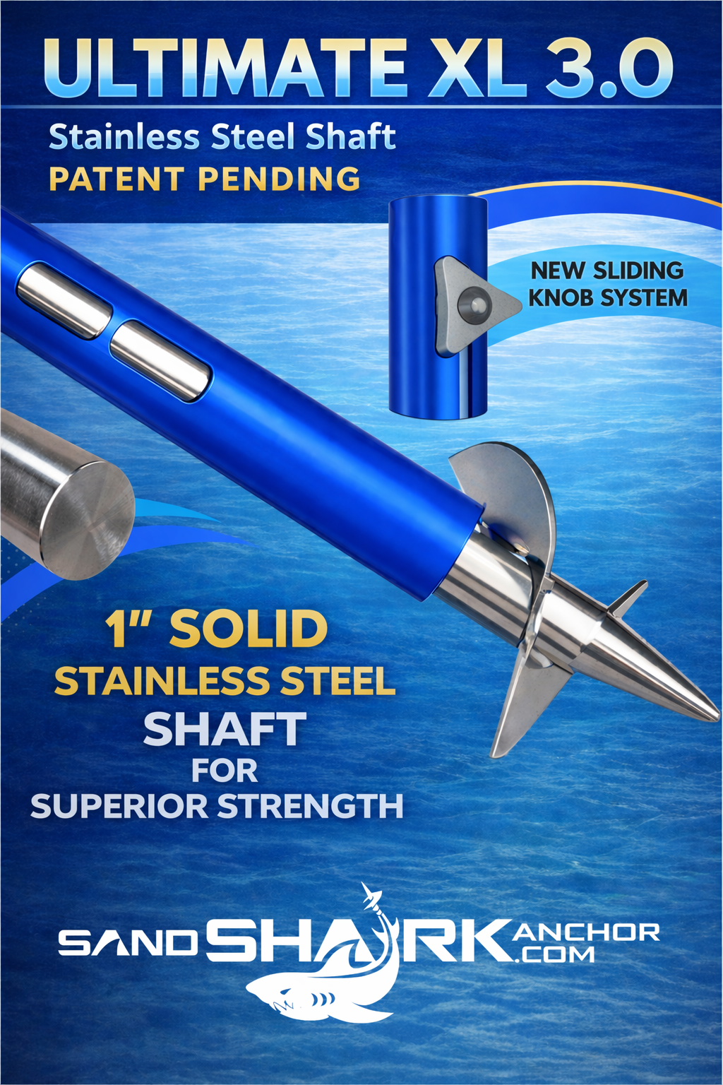 NEW for 2025 Ultimate XL 3.0  – Heavy-Duty Anchor for Boats, Pontoons, Tritoons