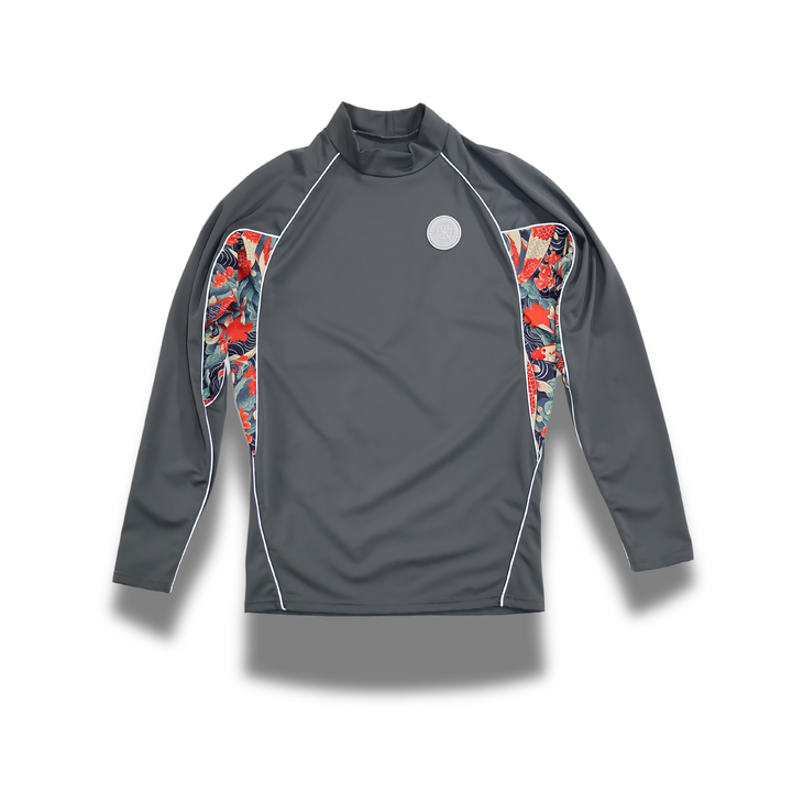 POMAIKA'I MEN'S REFLECTIVE RASH GUARD SHIRT AND SWIM TRUNK SET