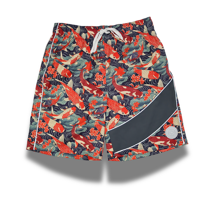 POMAIKA'I MEN'S REFLECTIVE RASH GUARD SHIRT AND SWIM TRUNK SET