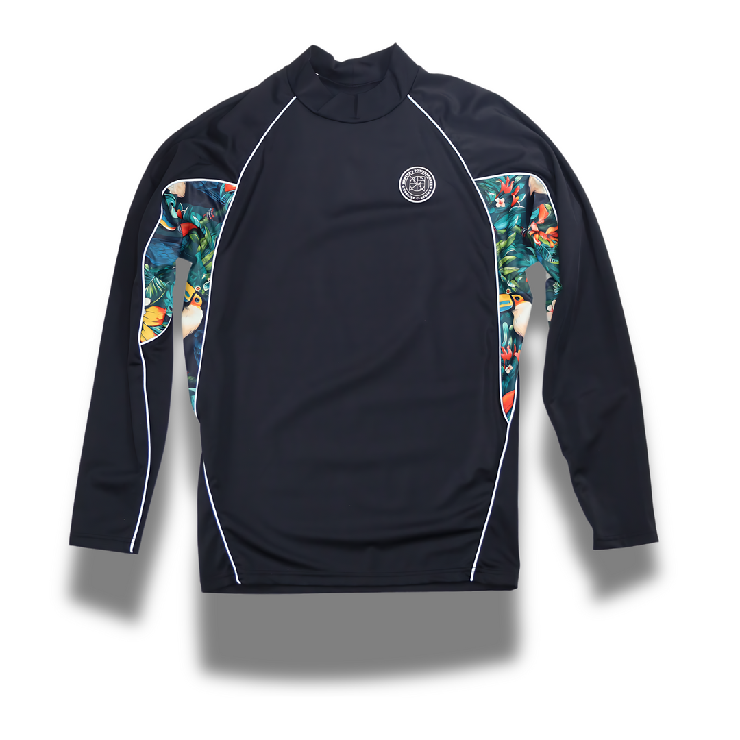 INO MEN'S REFLECTIVE RASH GUARD SHIRT AND SWIM TRUNK SET