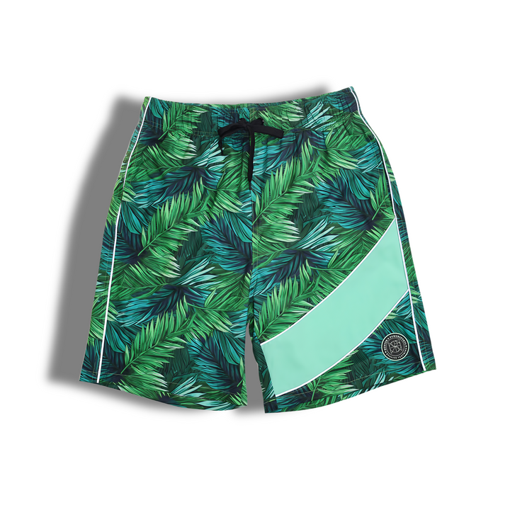 PAHOKEE MEN'S REFLECTIVE RASH GUARD SHIRT AND SWIM TRUNK SET