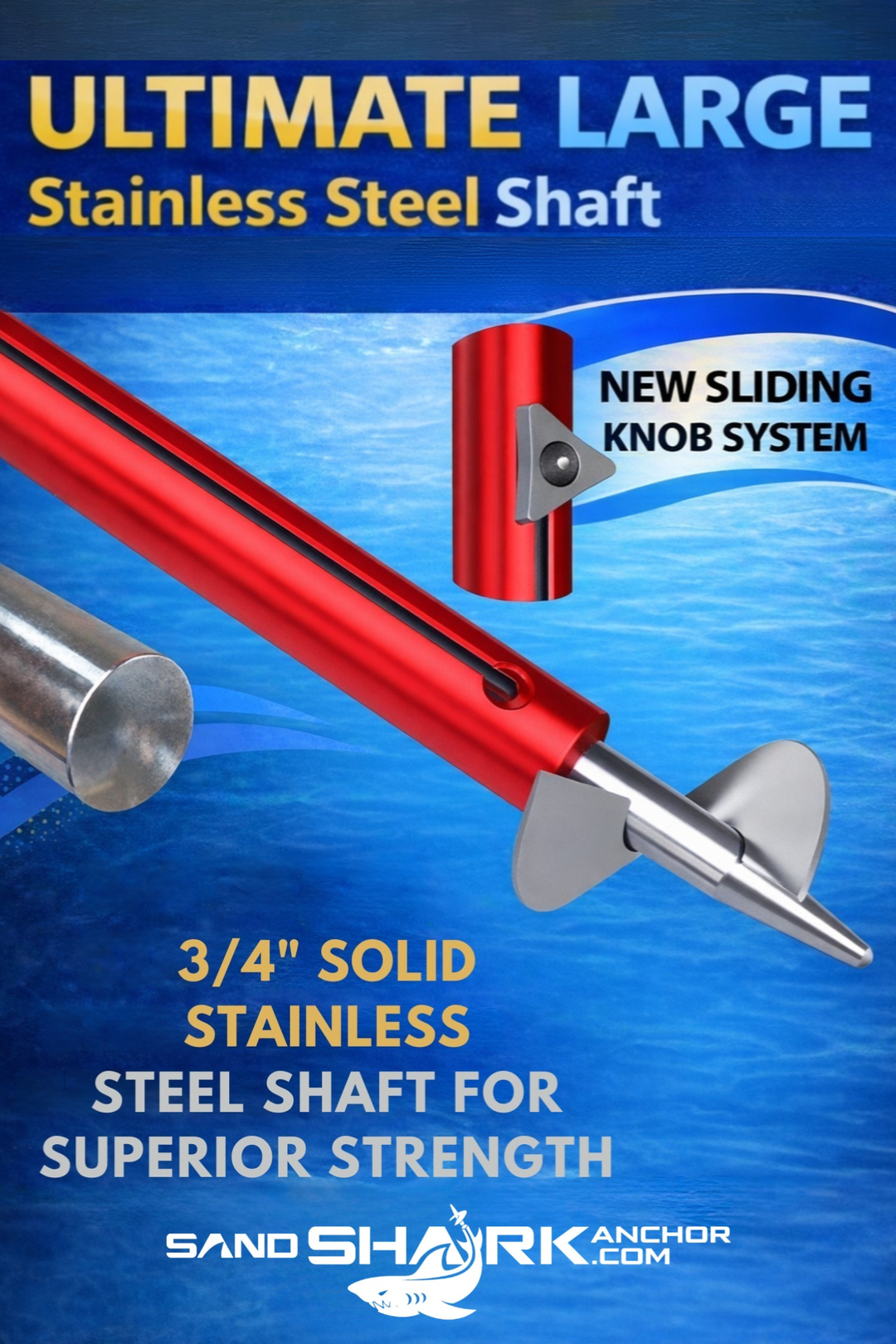 Ultimate Large - Premium Screw in Boat & Pontoon, Stainless Steel (29"-48", Case)