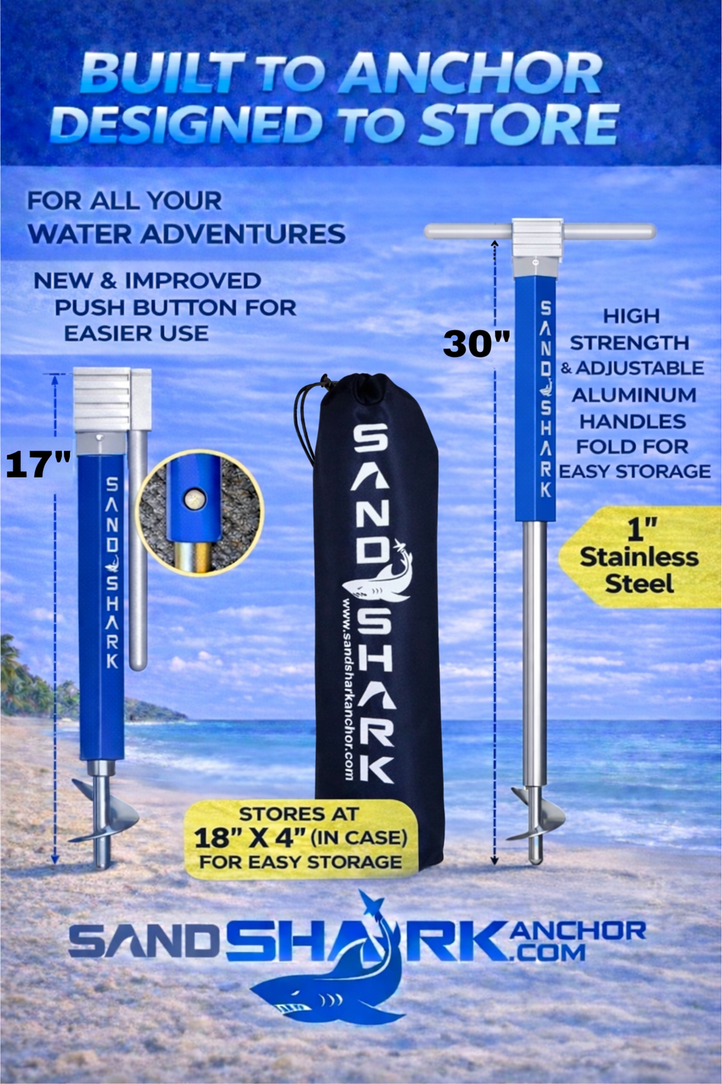 PWC 3.0 Anchor by Sandshark – The Ultimate Anchor for Jet Skis & Personal Watercraft