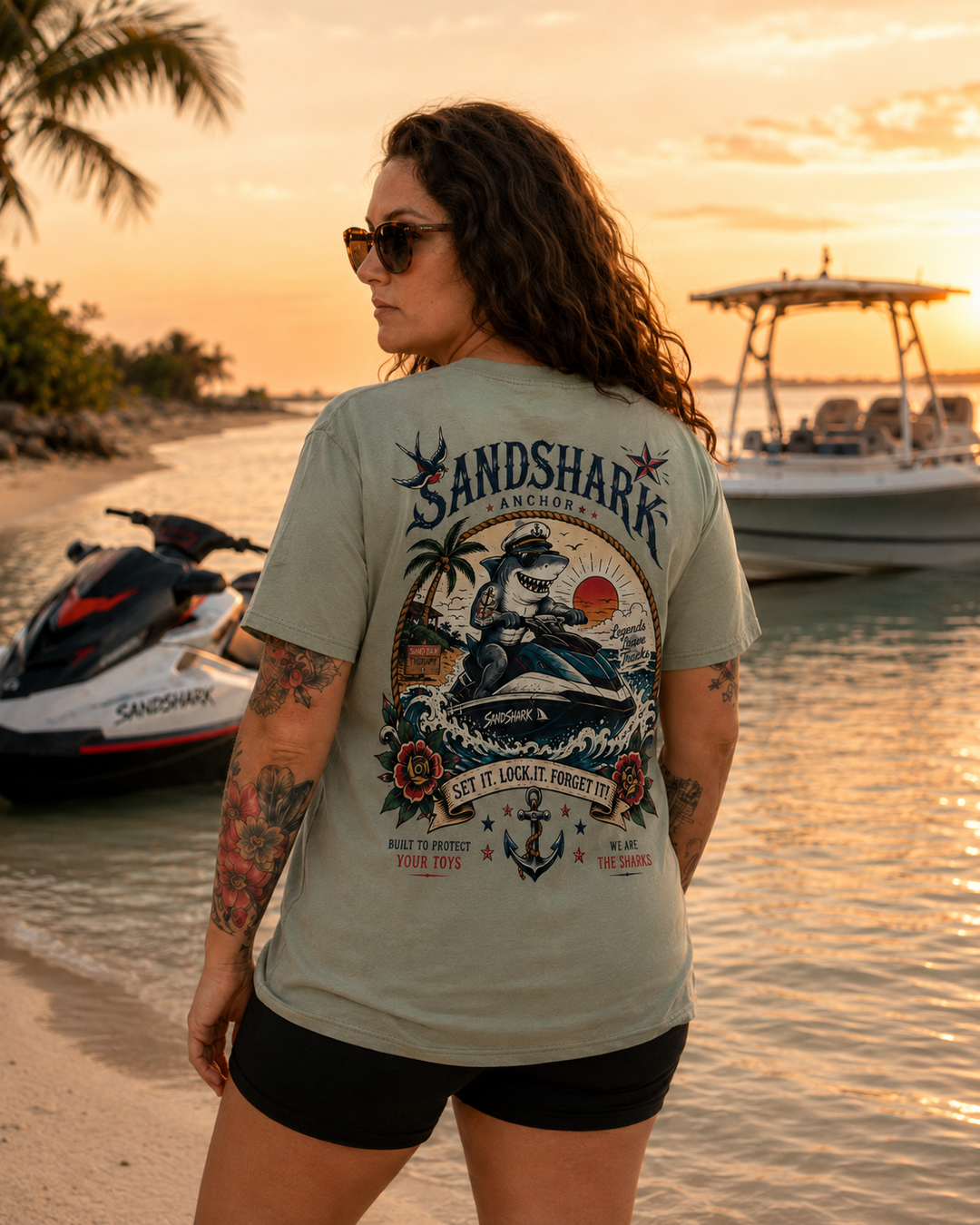 SandShark “Legends Leave Tracks” Graphic T-Shirt