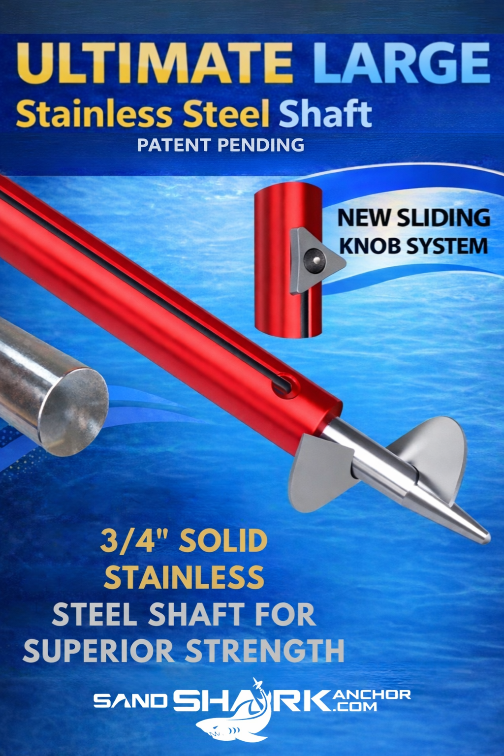 Ultimate Large - Premium Screw in Boat & Pontoon, Stainless Steel (29"-48", Case)
