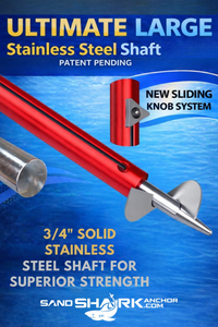 Ultimate Large - Premium Screw in Boat & Pontoon, Stainless Steel (29"-48", Case)