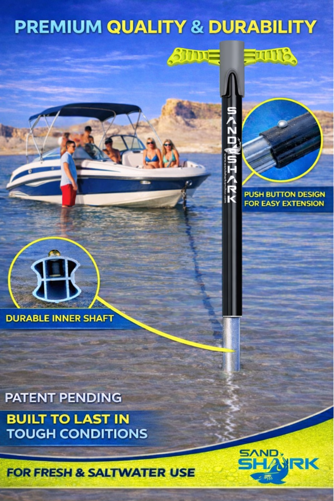 SuperSport 3.0 Anchor by SandShark - Adjusts 29"-48"