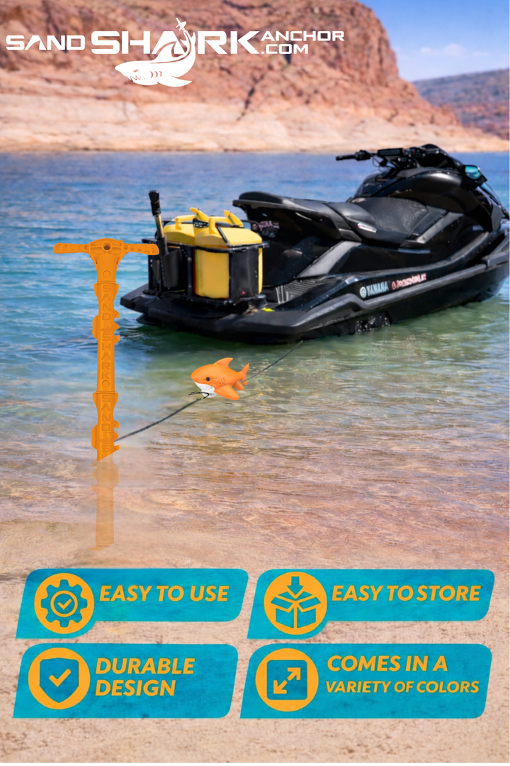 Sport Anchor - Shallow Water Anchor Pole for Boats and PWC. Easy Storage, High-Strength ABS (4' tall)