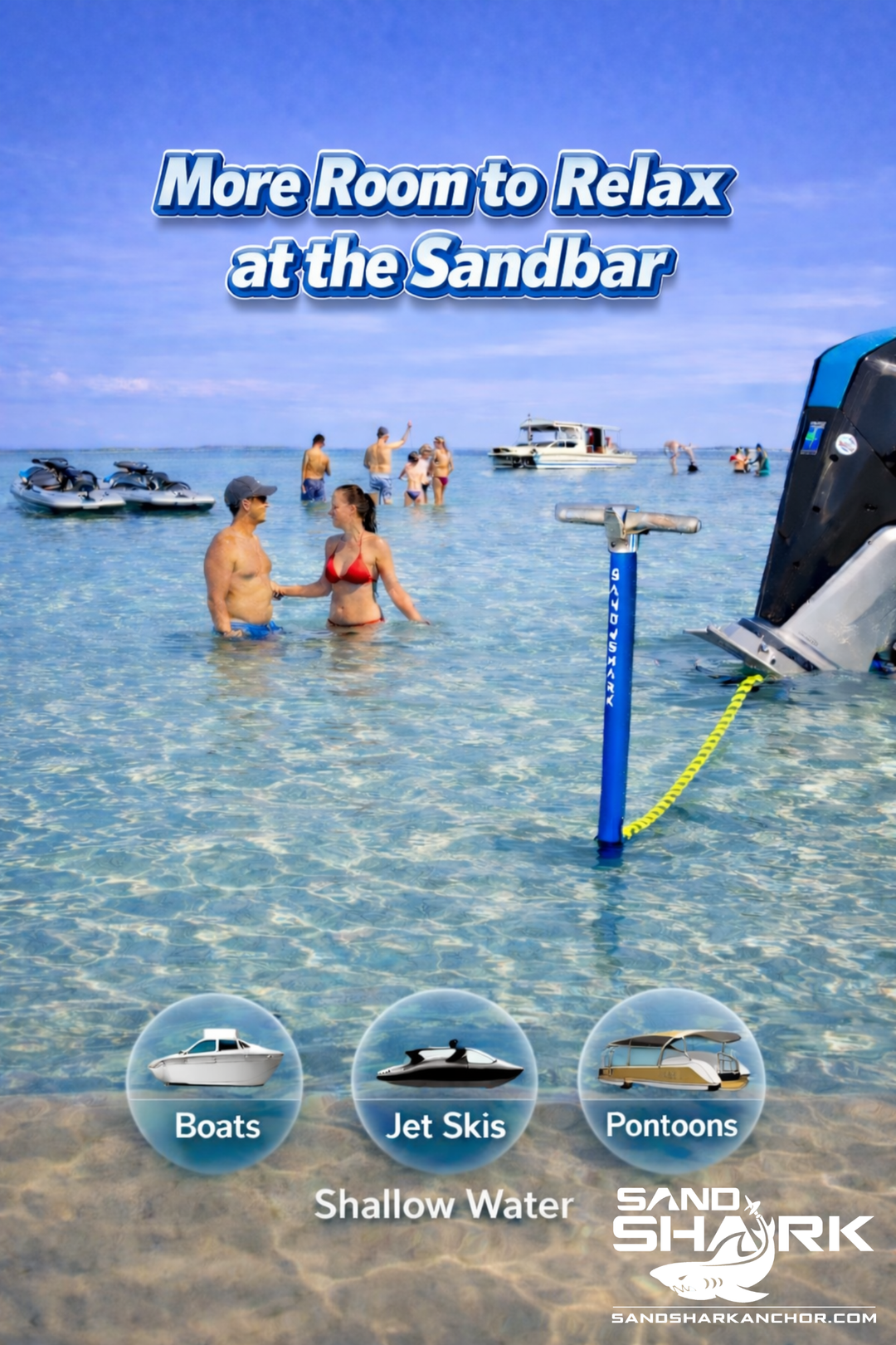 7-14ft Bungee Dock Line, Anchor Line, by Sandshark – Perfect Docking Solution for Boats & Jet Skis