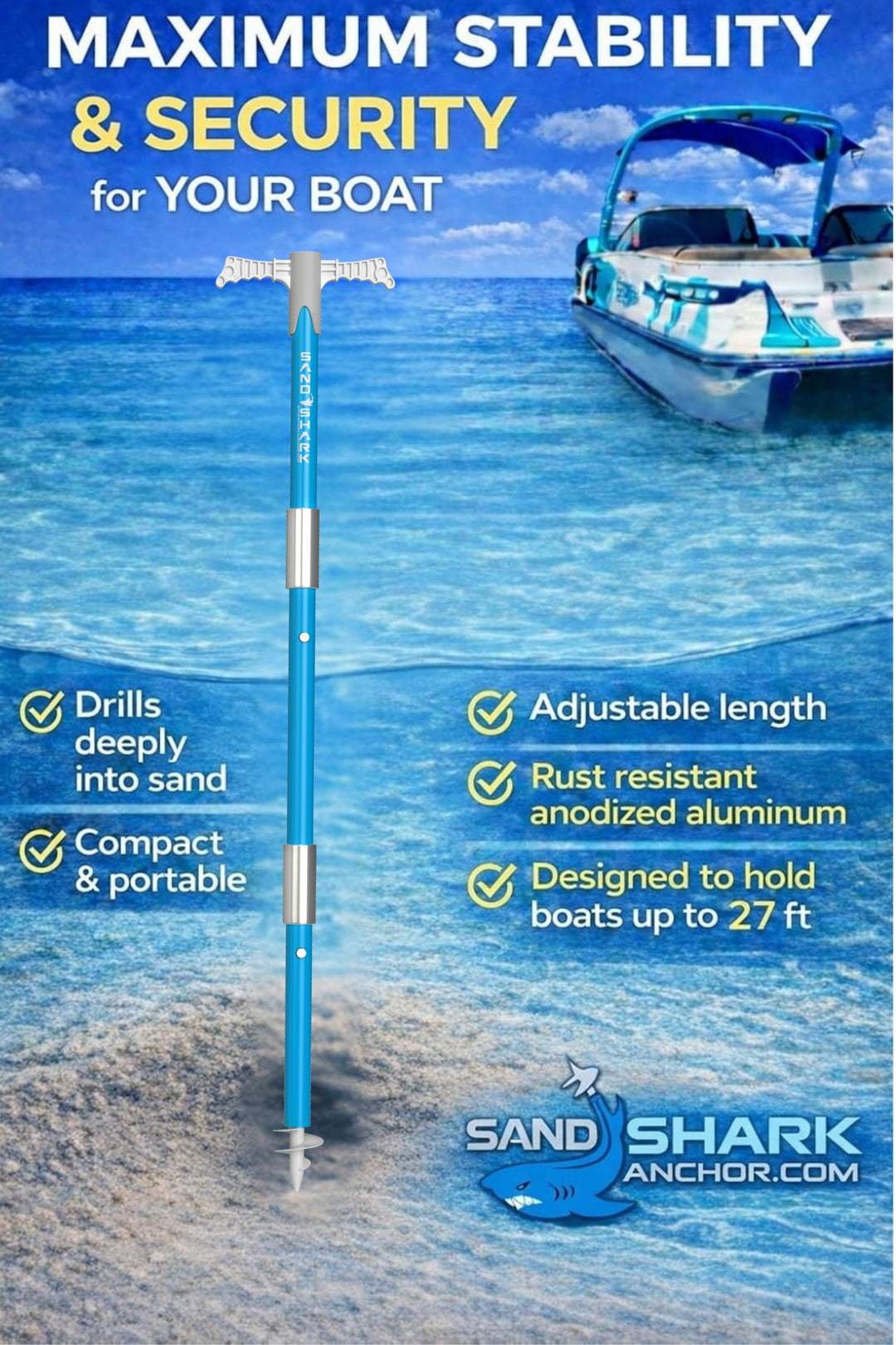 Mega Sport Anchor – Heavy-Duty Anchor for Boats & Pontoons