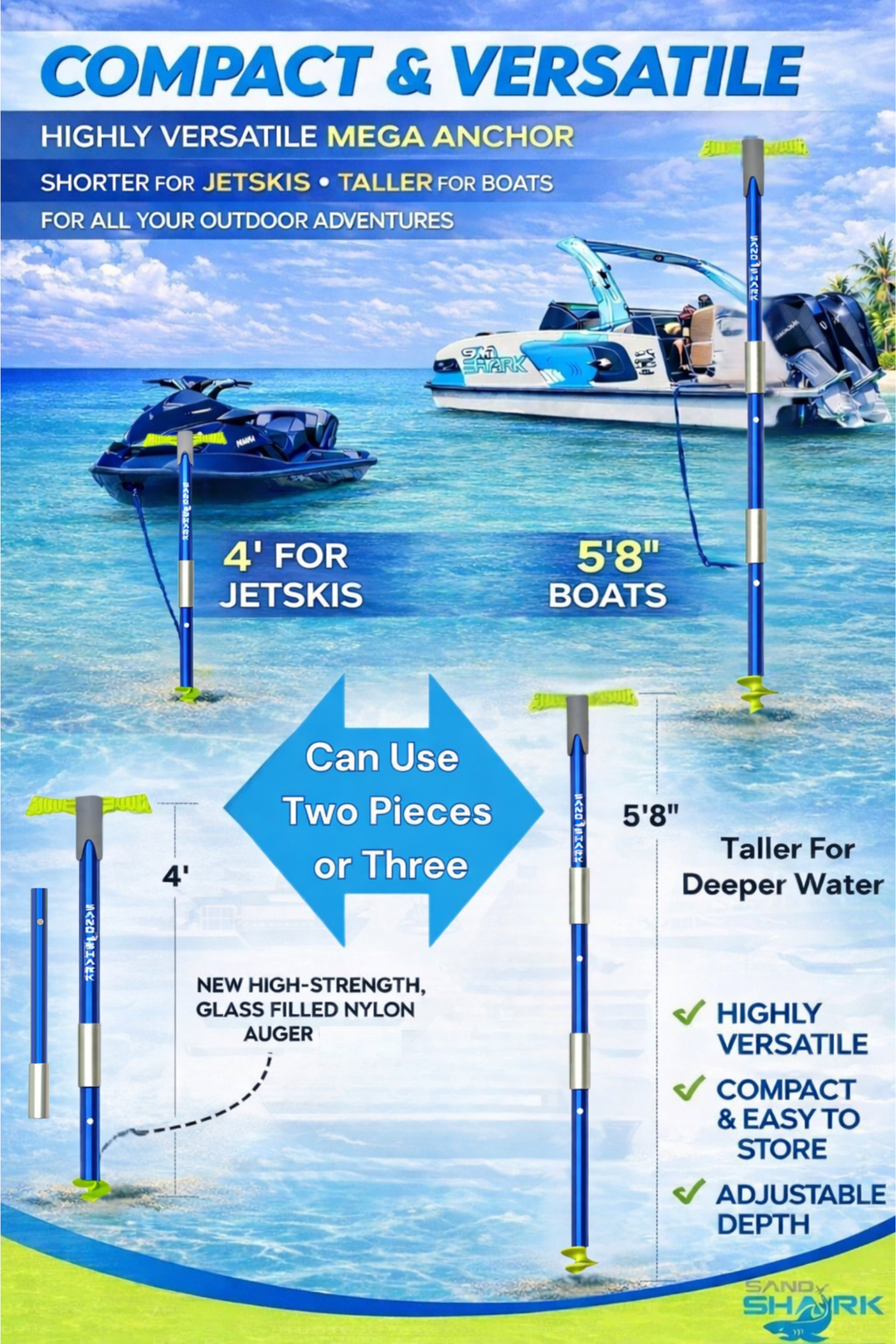 Mega Sport Anchor – Heavy-Duty Anchor for Boats & Pontoons