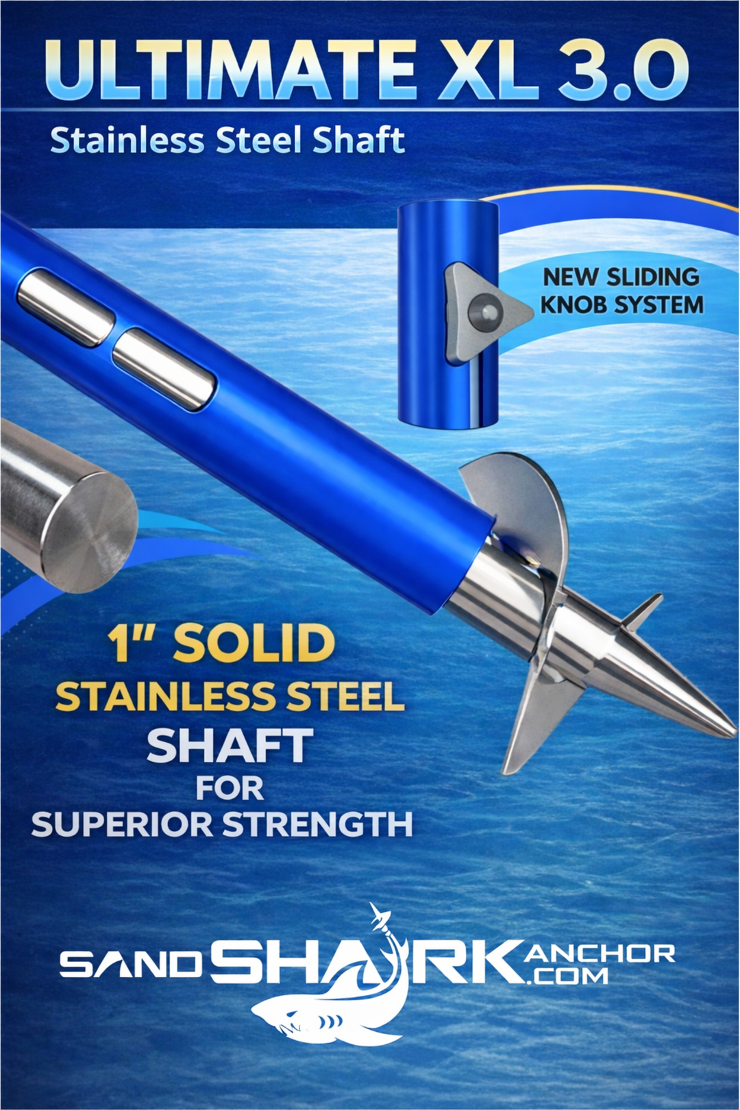 NEW for 2025 Ultimate XL 3.0  – Heavy-Duty Anchor for Boats, Pontoons, Tritoons