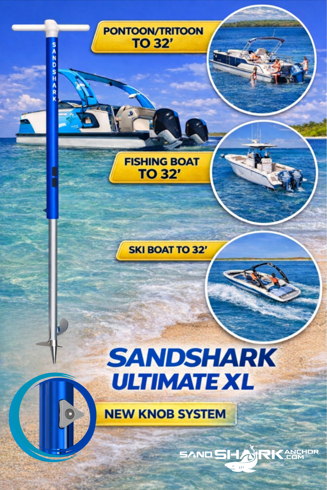 NEW for 2025 Ultimate XL 3.0  – Heavy-Duty Anchor for Boats, Pontoons, Tritoons