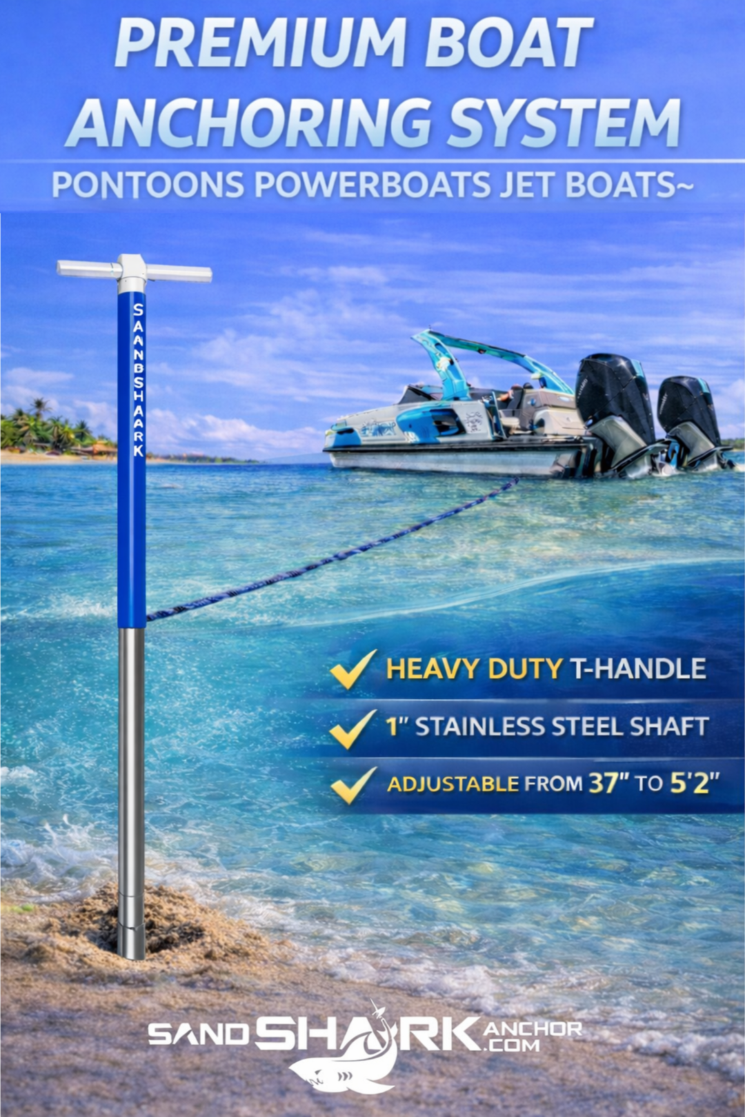 NEW for 2025 Ultimate XL 3.0  – Heavy-Duty Anchor for Boats, Pontoons, Tritoons
