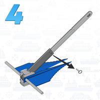 Fluke Anchor by Sandshark – Premium Anchor for Boats & Pontoons