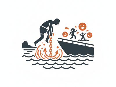 Resetting the Anchor While Everyone Swims