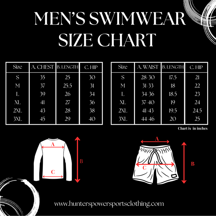PAHOKEE MEN'S REFLECTIVE RASH GUARD SHIRT AND SWIM TRUNK SET