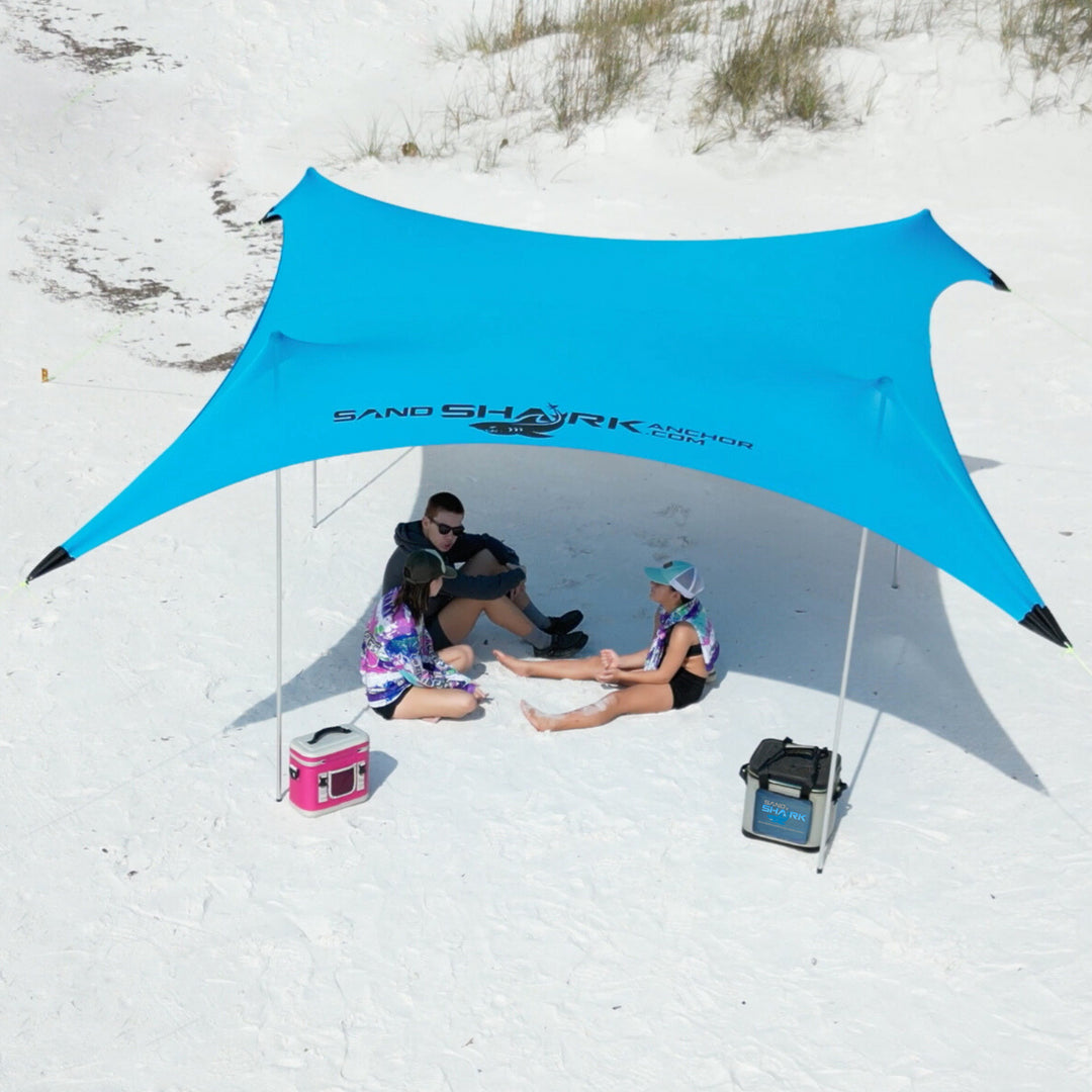 action pop up beach tent FINAL SALE-CLEARANCE Large Pop Up Beach Tent for Outdoors: Water-Resis – Sand Shark Anchor