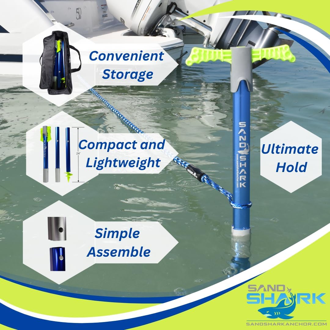 thumbnail image 2 of 36-Inch Stainless Steel Sand Spike Boat Anchor - Fully Welded 304 SS, For Kayak, Jet Ski, Pontoon In Shallow Water & Beach 2 of 14