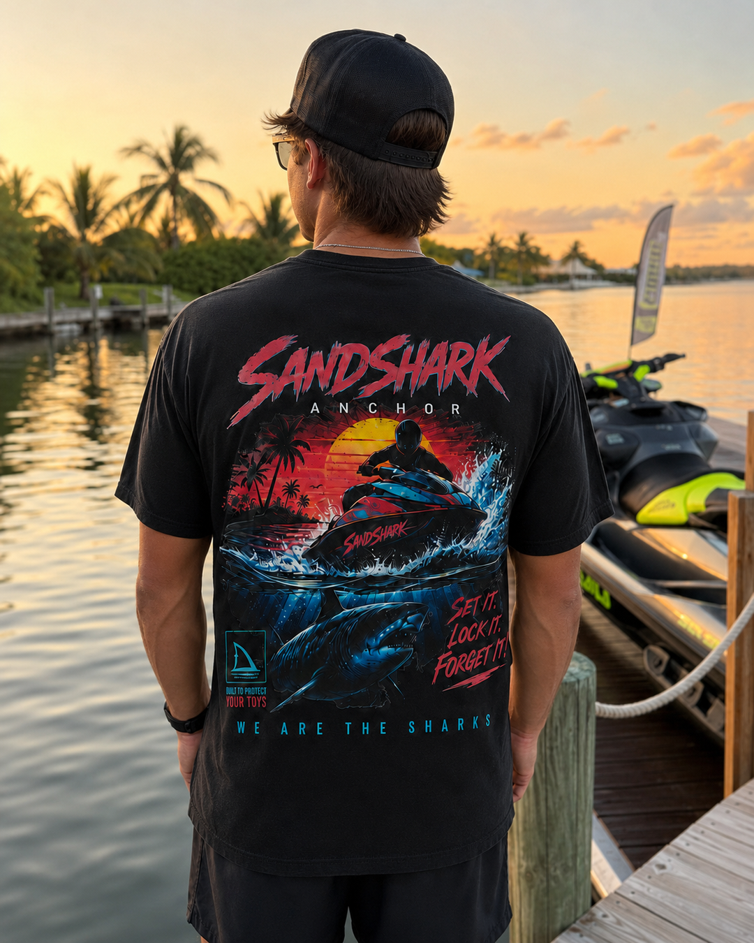 SandShark Vintage Jet-Ski Themed T-shirt