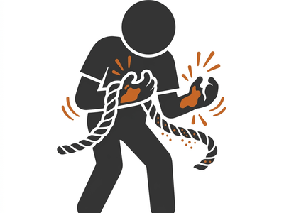 Raw, Rope-Burned Hands From Hauling Up
