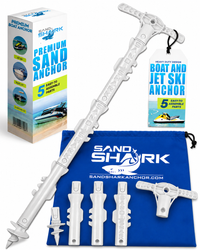 Sport Anchor with Carrying Case- Shallow Water Anchor Pole for Boats and PWC. Easy Storage, High-Strength ABS (4' tall)