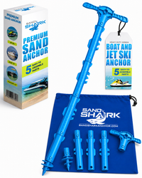 Sport Anchor with Carrying Case- Shallow Water Anchor Pole for Boats and PWC. Easy Storage, High-Strength ABS (4' tall)